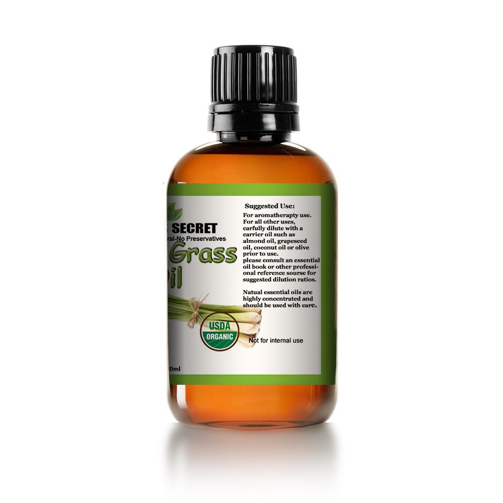 US Organic Lemongrass Essential Oil, 100% Pure Certified USDA Organic 